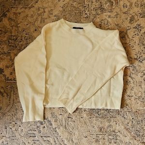 White knit sweater